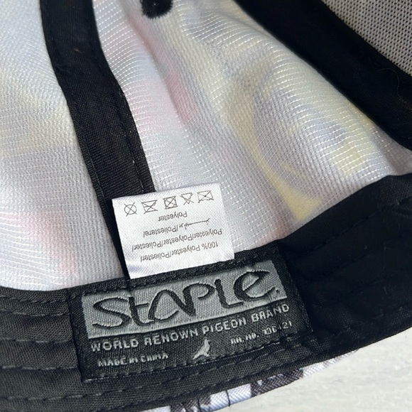 NWT Staple Pigeon black Hat unisex logo adjustable multicolor - Picture 6 of 11